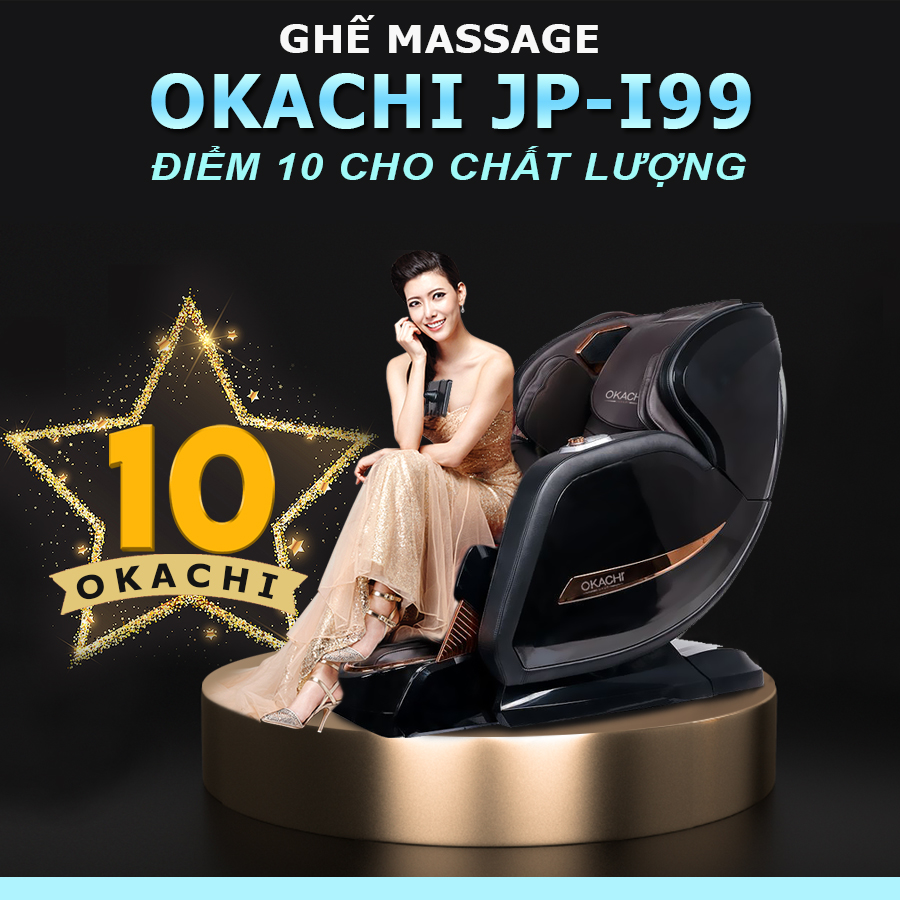 Ghế massage toàn thân OKACHI LUXURY JP-I99 (màu nâu đen)